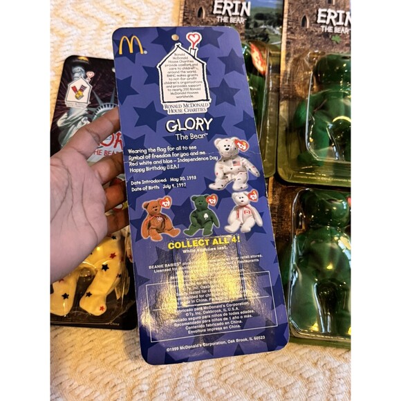 TY BEANIE BABIES MCDONALDS INTERNATIONAL BEARS SET OF 6 1999 NEW SEALED - Picture 10 of 10